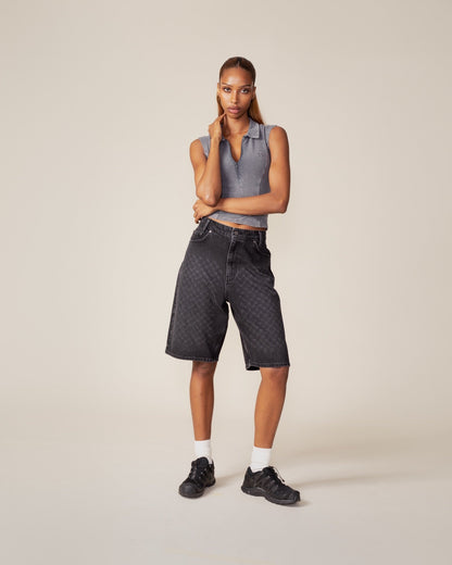 Formal Grey Washed Jersey Polo