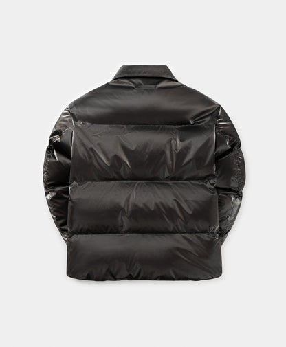 Obsidian Black Whole Shirt Puffer Jacket