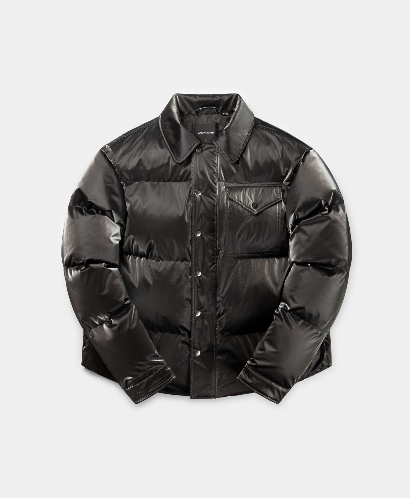 Obsidian Black Whole Shirt Puffer Jacket