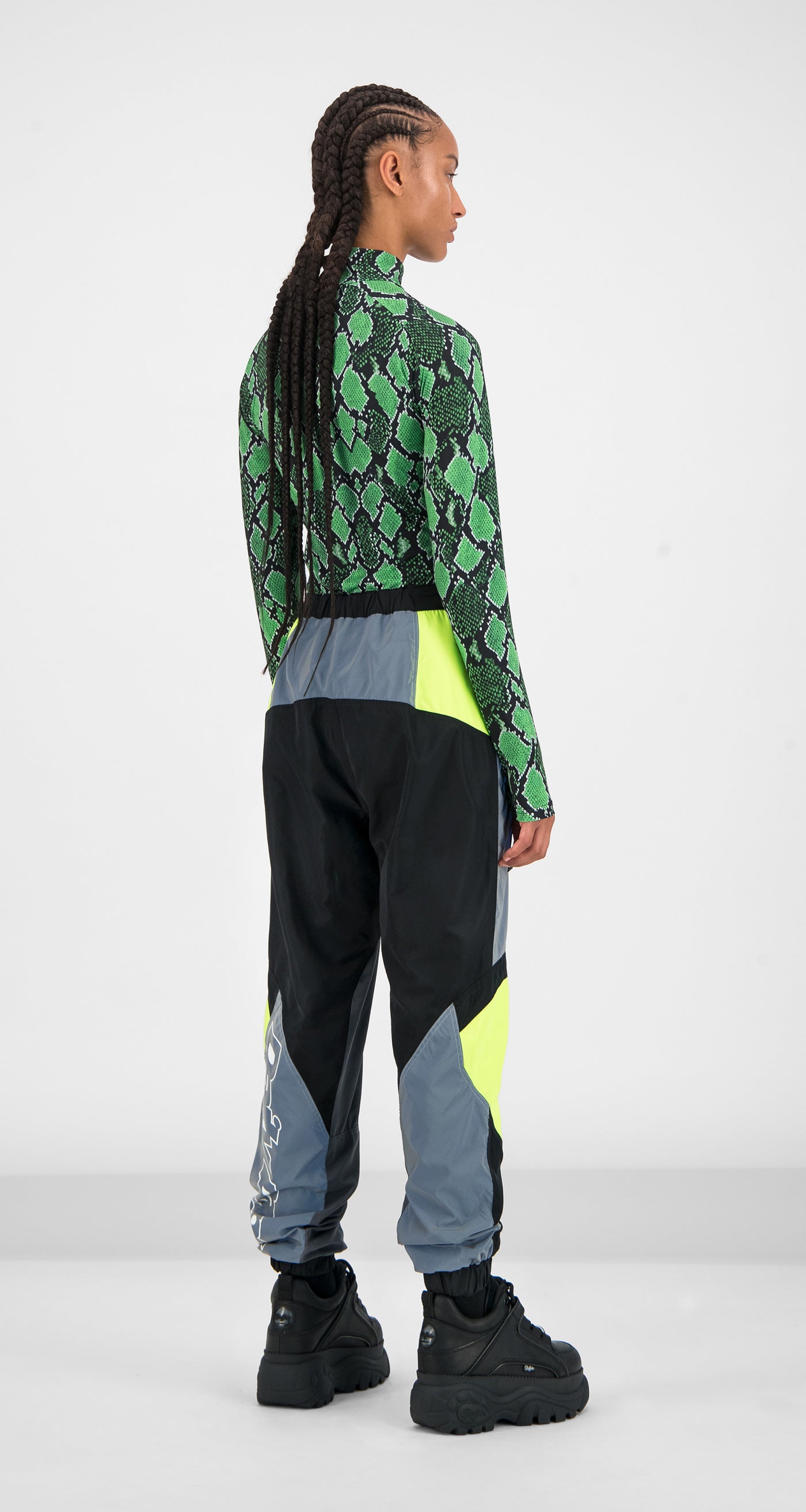 Yellow Grey Girt Pants